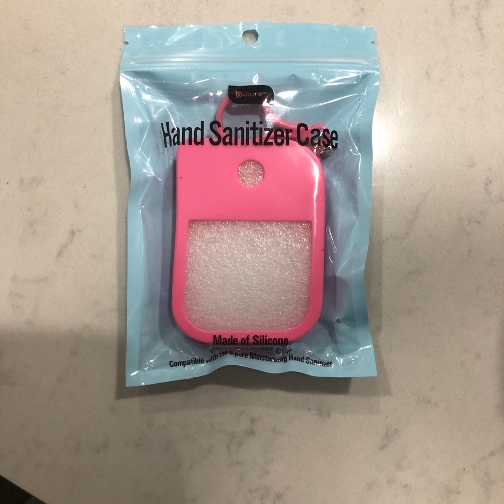 Pink Silicone Hand Sanitizer Holder